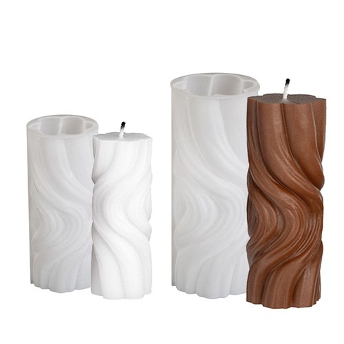 Silicone cylinder candle mold - candle,