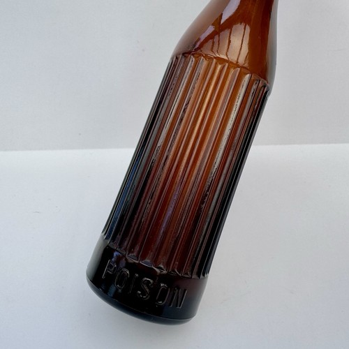 Amber glass vintage poison - vintage,