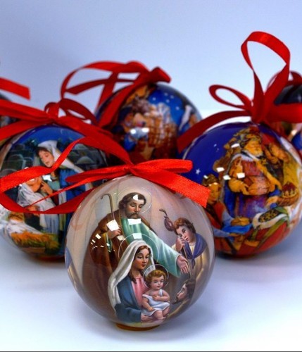 Nativity christmas bauble - christmas,