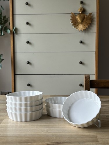 Set ceramic white fluted - ceramic,