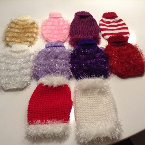 Hand knitted puppy dog coat - dog,