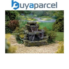 Easy Fountain Garda Falls LED Natural Garden Water Feature Stone Slate Effect