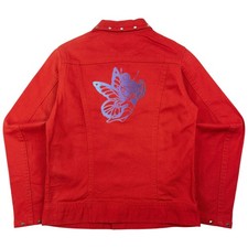 Hysteric Glamour Womens Red Cotton Studded Jacket XS Vintage Style