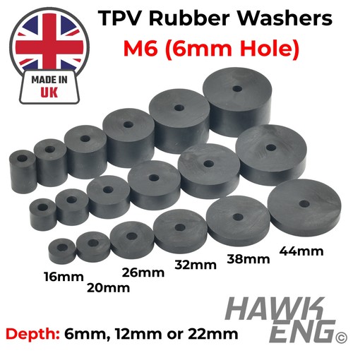 Rubber spacers - (6mm),