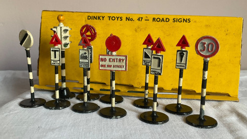 Dinky vintage road signs - vintage, in