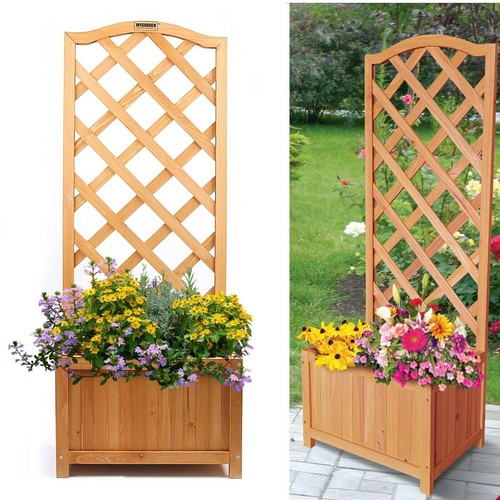 Wooden garden planter plant - wooden,
