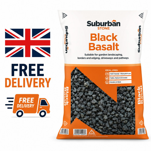 Black basalt aggregate stones - basalt,