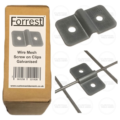 Wire mesh screw - clips, x12