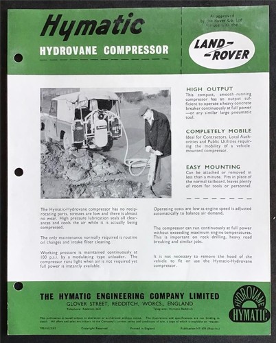 Land rover hymatic hydrovane - land,