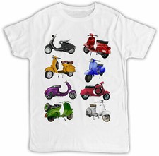 VESPA T-SHIRT UK ITALY SCOOTERS IDEAL GIFT RETRO VINTAGE MOD TEE HOPE GIFT  