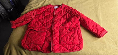 Zara womens red quilted - zara,