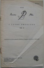 Vanden Plas 3 Litre Mk II Handbook Supplement AKD 3173 1961