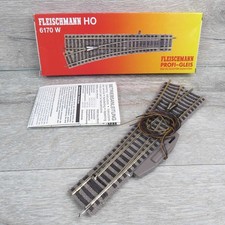 FLEISCHMANN 6170 - unbenutzt - H0 - ele Weiche links - 18°, R647 - OVP #F11713