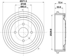 Mintex Rear Brake Drum For