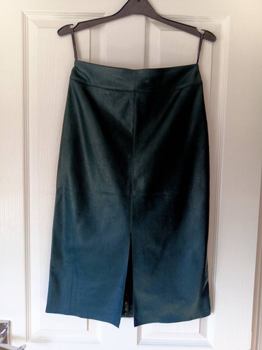 Dark green faux leather - green,