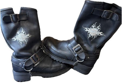 Harley davidson black leather - harley,