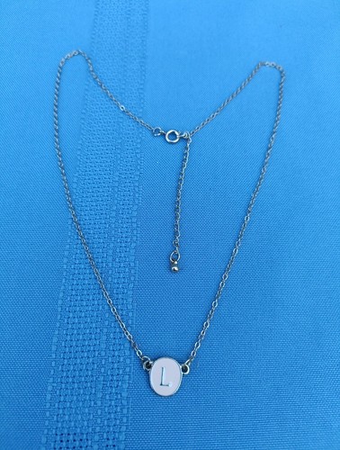 Initial pendant with pink - with,
