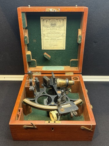 Antique naval sextant husun - antique,