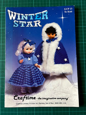 Winter Star Dress & Cape Dolls Knitting Pattern for 13" Doll - Craftime GCP13