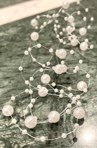 Faux pearl hair - hair,