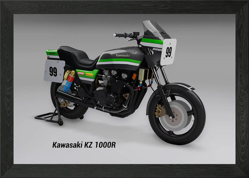 Kawasaki 1000r framed - kz, wall