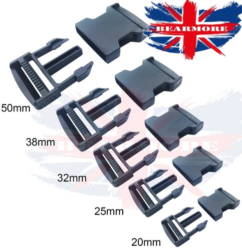 Side release fasteners - release, squeeze