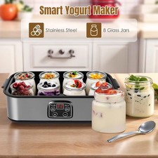 Yogurt Maker with 8 Glass Jars, 1400ml Electric Yoghurt Maker Machine