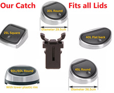 2 Fits brabantia touch top bin lid replacement spare part catch latch flip bread