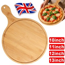 Round Wooden Pizza Serving