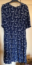 Pre Owned Emily & Fin Dog Print Dress Size 14 Excellent Condition