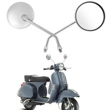 Pair Motorcycle Chrome Round