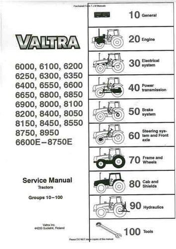 Valtra tractor 6900 8000 8100 - valtra,