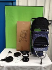 DAPPER DOGS Doggy Pushchair Dog Stroller For Small Dogs NEW Dark  Blue Pram -Z69