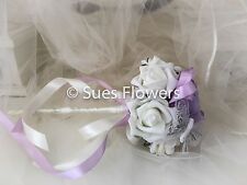 Wedding Flowers BRIDESMAID WAND IN LILAC  AND IVORY