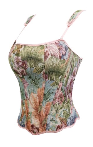 Floral corset top strappy - corset,