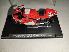 YAMAHA YZR 500 MAX BIAGGI 2001 MOTORCYCLE 1/24 SCALE DIE CAST MODEL LARGE MOTORCYCLES