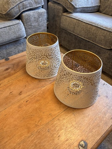 Pair white and gold - pair,