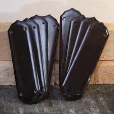 Pair of, Multiple available, Black Ceramic Turn of the Century Finger Plates