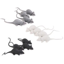 12 Pieces Realistic Mice Toy Lifelike Plastic Mouse Rats Spooky Scary Halloween
