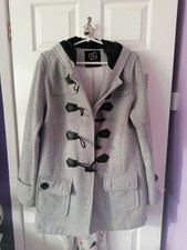 Ladies Grey Duffle Coat Size 12