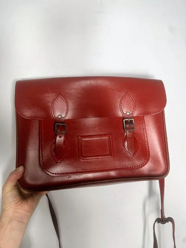 Cambridge satchel bag - deep, red