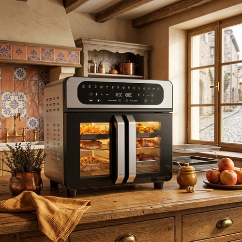 23l dual zone air fryer - air, oven
