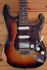 Vintage V6 Icon HSS, Aged Gloss Relic Sunburst Stratocaster Electric Guitar £385