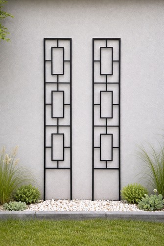 Garden wall trellis - trellis, climbing