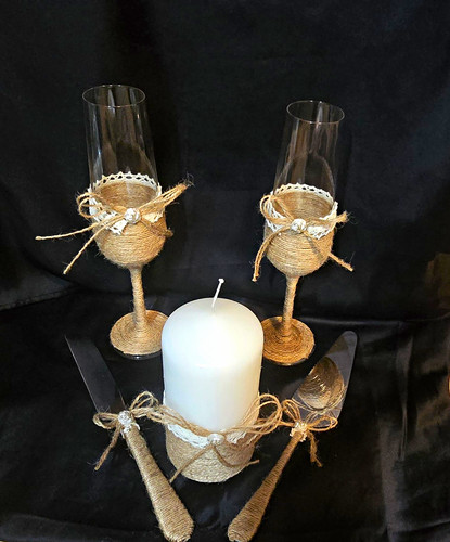 Rustic wedding set champagne - rustic, 2