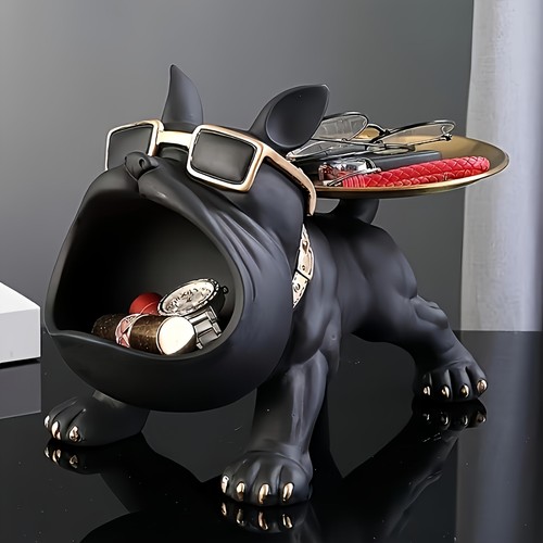 French bulldog statue tray - bulldog,