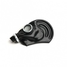 New Rubber Fetish Gas Mask Black