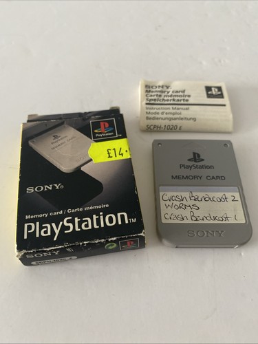 Ps1 official memory card grey - ps1,