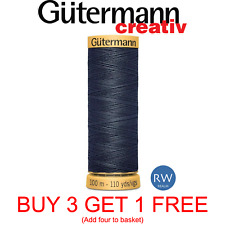 Gutermannn 100% Natural Cotton Sewing Thread 100m Spools Machine & Overlocker