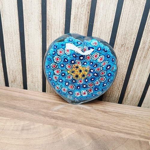 Stunning blue millefiori - millefiori, heart